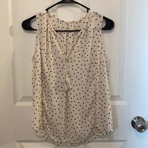 Red polka dot dress tank